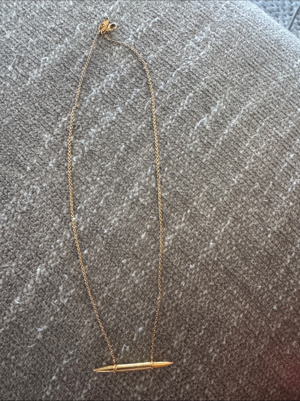 Minimal Gold Bar Pendant Necklace - Women Jewelry
